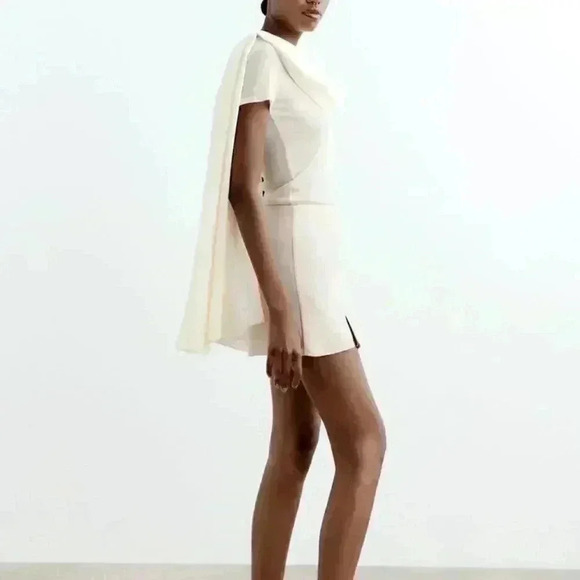 ZARA satin effect slit skort NWOT - Picture 3 of 7
